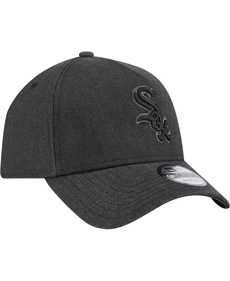 New Era Men's Charcoal Chicago White Sox Logo Essentials 9FORTY A-Frame Adjustable Hat