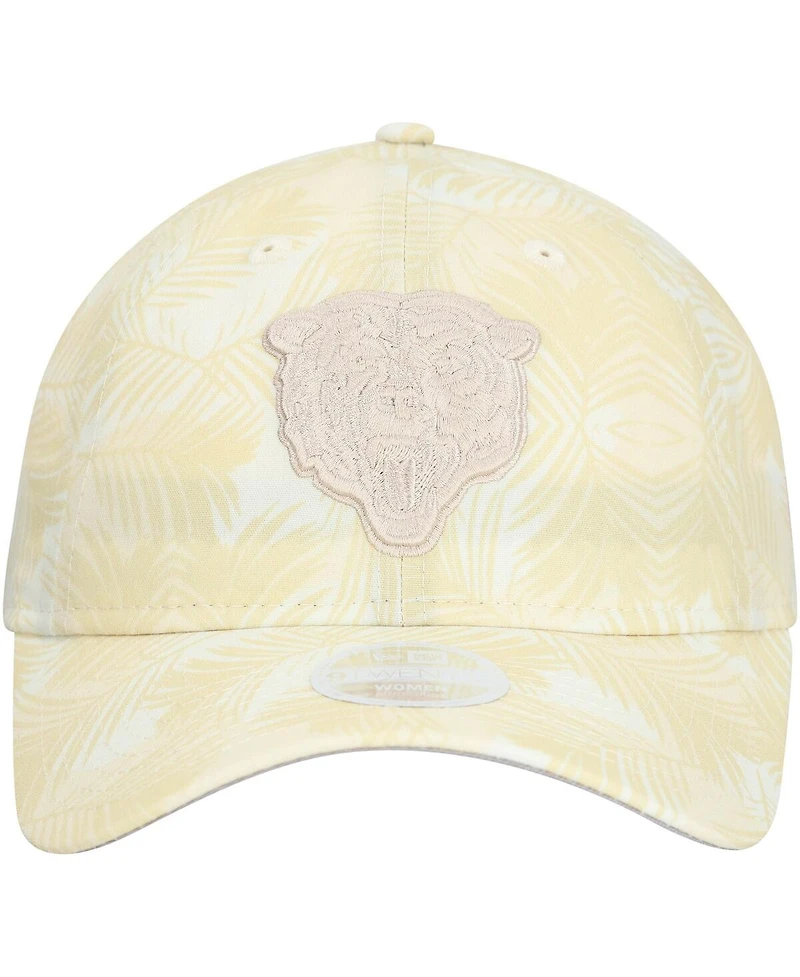 New Era Women's Cream Chicago Bears Frond 9TWENTY Adjustable Hat