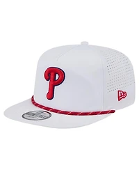 New Era Men's White Philadelphia Phillies Perforated Golfer Snapback Hat