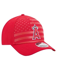 New Era Men's Red Los Angeles Angels American Flag 9FORTY M-Crown A-Frame Adjustable Hat