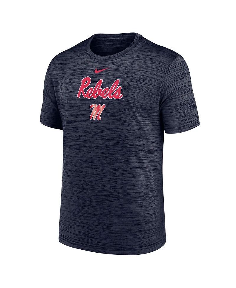 Nike Men's Navy Ole Miss Rebels Velocity Performance T-Shirt