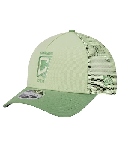 New Era Men's Green Columbus Crew Color Pack 9FORTY M-Crown A-Frame Adjustable Trucker Hat