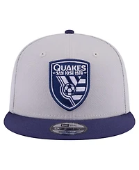 New Era Men's Gray San Jose Earthquakes Color Pack Two-Tone 9FIFTY Snapback Hat