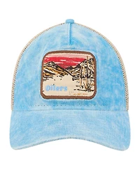 New Era Men's Light Blue/Cream Houston Oilers Vintage Landscape 9TWENTY A-Frame Adjustable Hat