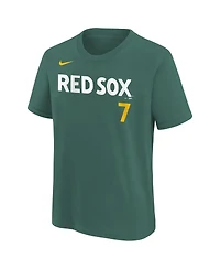 Nike Big Boys and Girls Masataka Yoshida Green Boston Red Sox 2025 City Connect Fuse Name Number T-Shirt