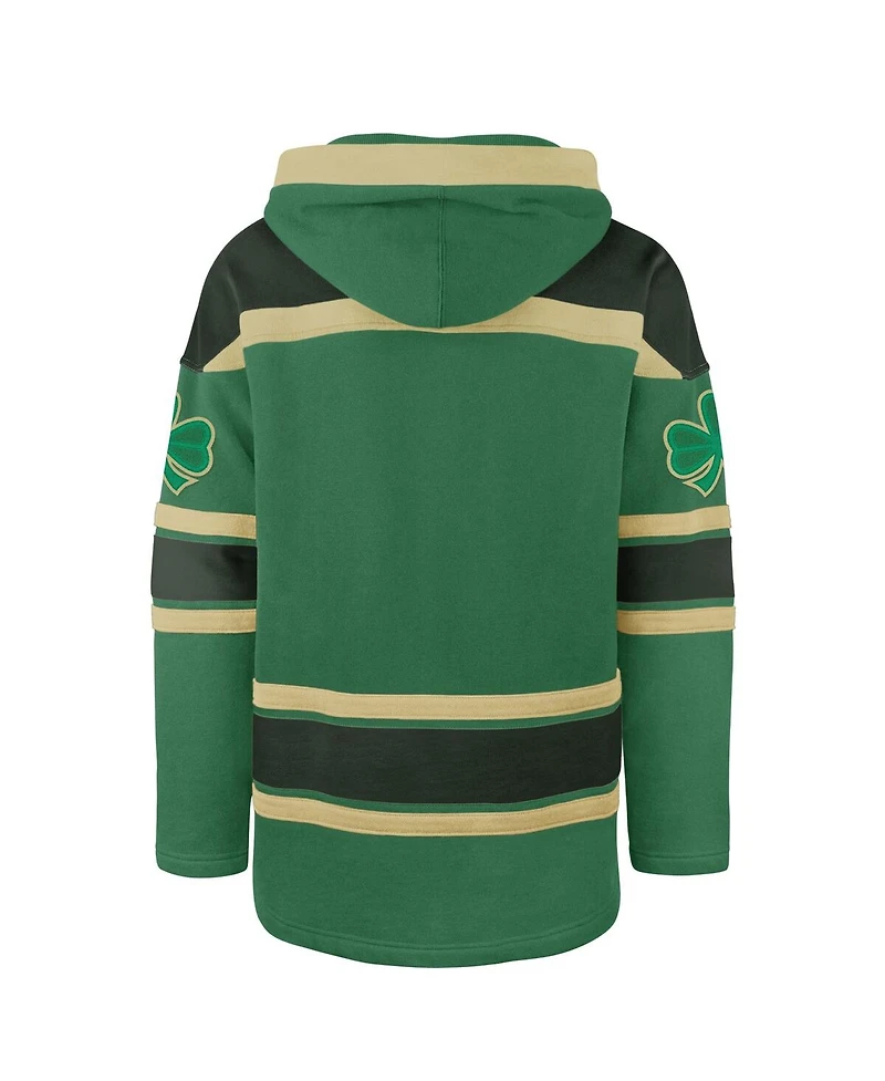'47 Brand Men's Kelly Green New York Knicks McLucky Superior Lace-Up Pullover Hoodie