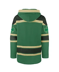 '47 Brand Men's Kelly Green New York Knicks McLucky Superior Lace-Up Pullover Hoodie