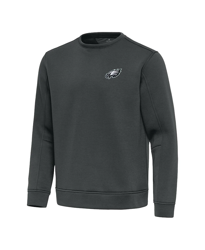 Antigua Men's Pewter Philadelphia Eagles Relevant Lightweight Pullover Sweatshirt