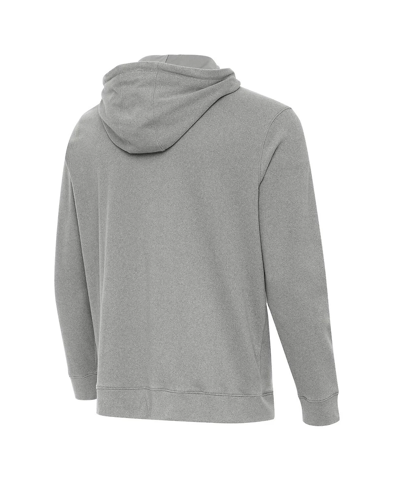 Antigua Men's Heather Gray Indiana Hoosiers Cloud Pullover Hoodie