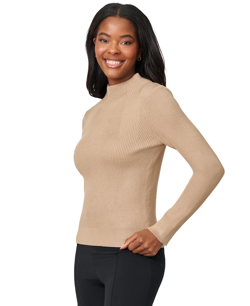 Melissa Paige Women's Mock-Neck Rib-Knit Sweater