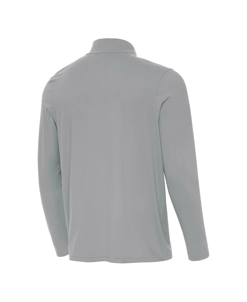 Antigua Men's Gray Philadelphia Eagles Super Bowl Lix Champions Intent Quarter-Zip Pullover Sweatshirt
