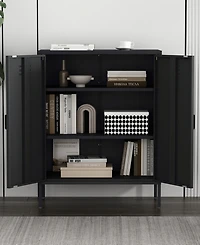 Manhattan Comfort Naomi 31.5" Modern 3-Shelf Accent Cabinet
