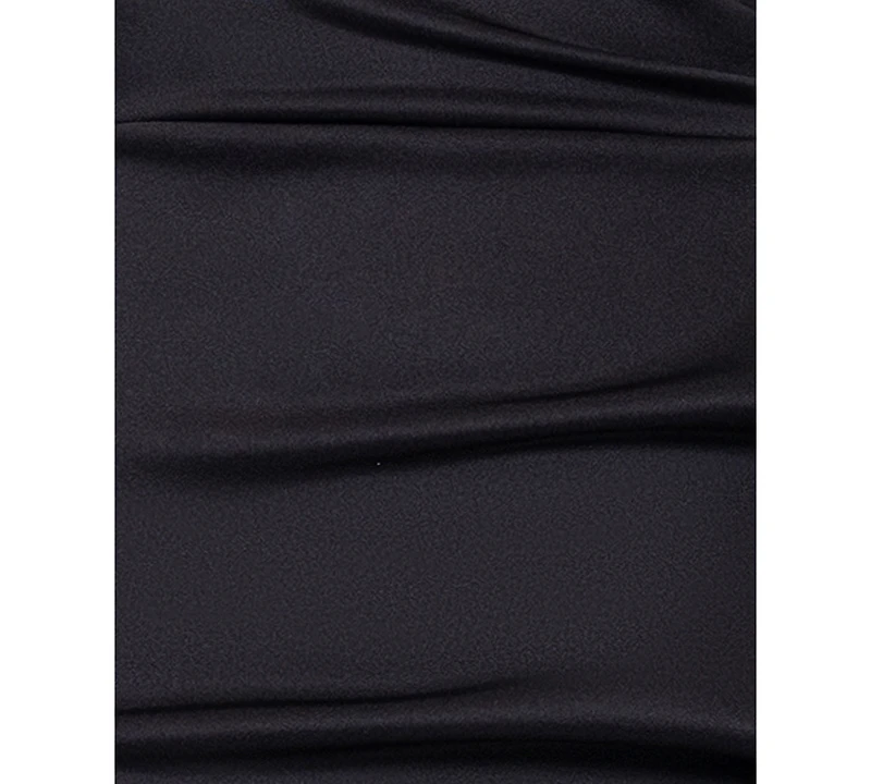 Betsy & Adam Petites V-Neck Scuba Long Sheath Dress