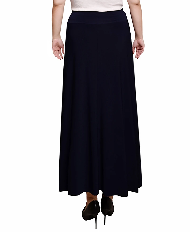 Ny Collection Petite Wide Yoked Maxi Skirt