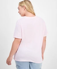 Love Tribe Trendy Plus Clueless Crewneck Drop-Shoulder Tee