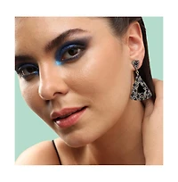 Sohi Women's Gold Triangle Drop Earrings