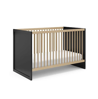 Storkcraft Calabasas 3-in-1 Convertible Crib (Black with Driftwood)