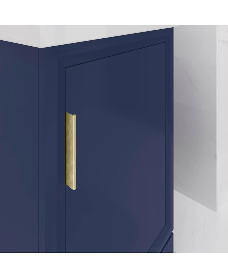 Elsa 20.5 in. W x 16 in. D Bath Vanity in Monarch Blue with Ceramics Vanity Top in White with White Basin