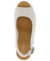Toms Women's Camilla Peep Toe Wedge Sandals