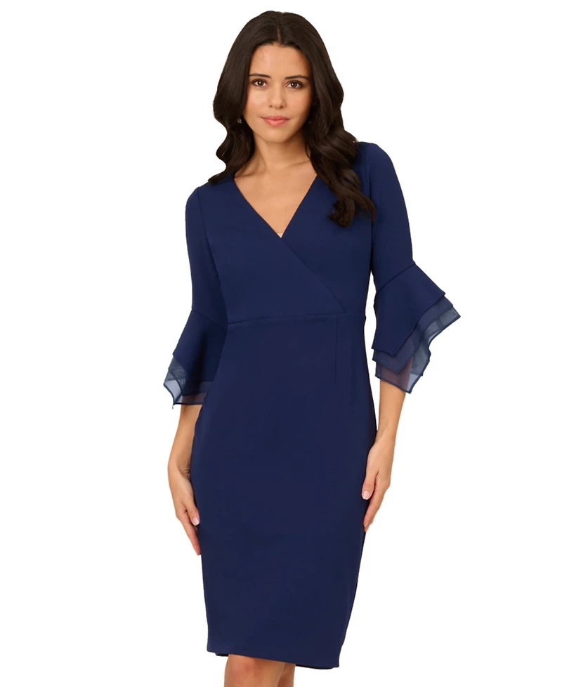 Adrianna Papell Women's 3/4-Sleeve Sheath Dress