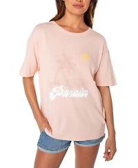 Roxy Juniors' Paraiso Cotton Oversized Graphic T-Shirt