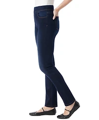 Gloria Vanderbilt Petite Amanda High Rise Pull-On Slim Straight Leg Jeans
