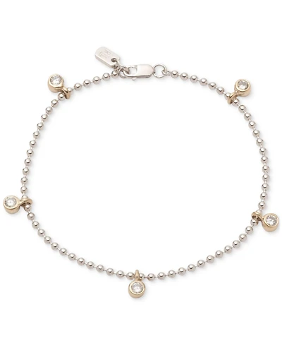 Lauren Ralph Lauren Cubic Zirconia Sterling Silver Flex Bracelet