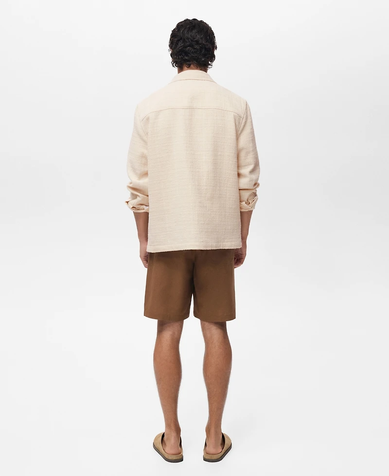 Mango Men's Structured Cotton Overshirt