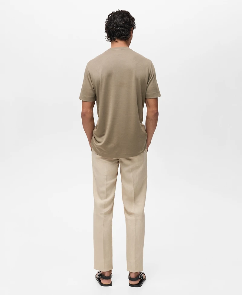 Mango Men's Short-Sleeved Lyocell T-Shirt