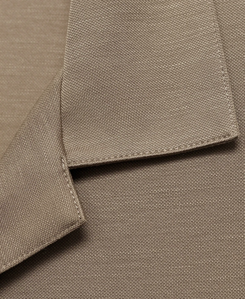 Mango Men's Bowling Collar Lyocell Polo Shirt