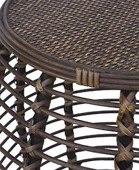 Gallerie Decor 20" Java Rattan Handwoven End Table