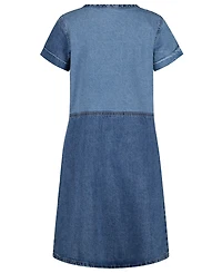 Clavin Klein Big Girls Patchwork Denim Dress