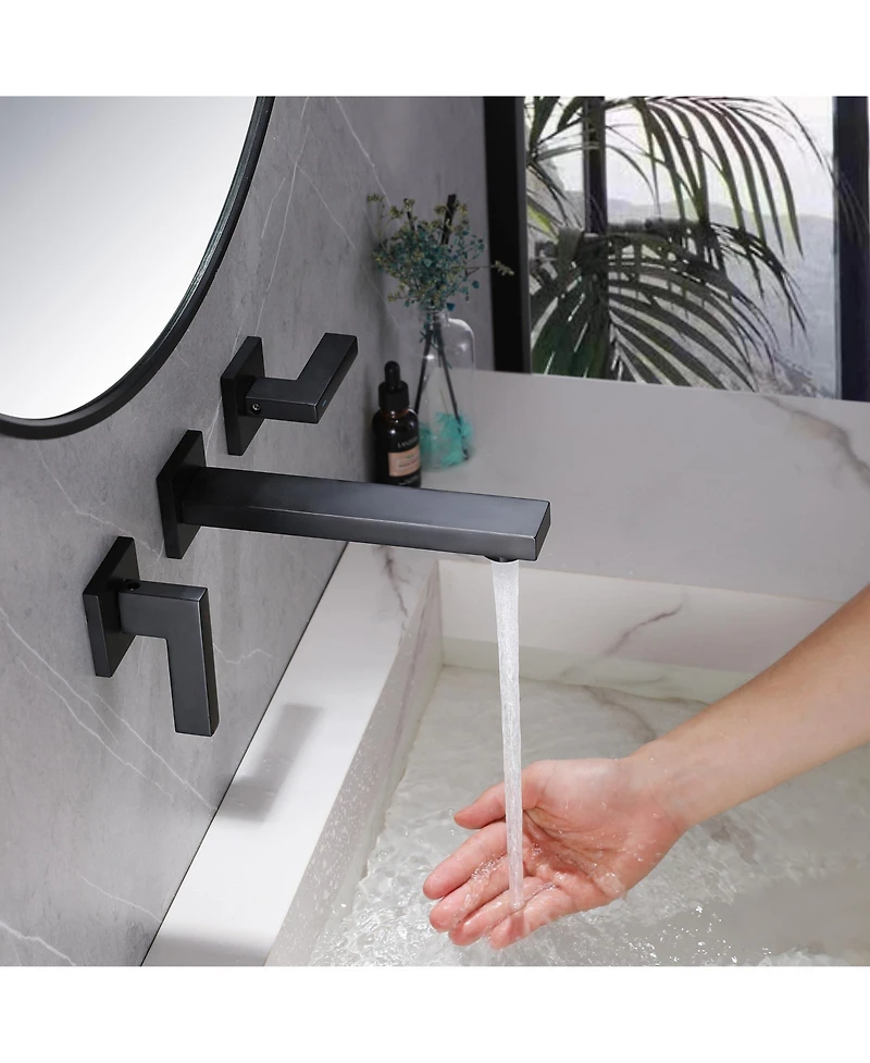 Greenspring Two-Handle Wall Mounted Bathroom Faucet