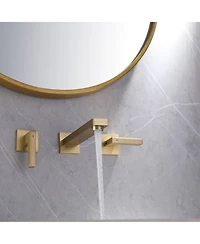 Greenspring Two-Handle Wall Mounted Bathroom Faucet