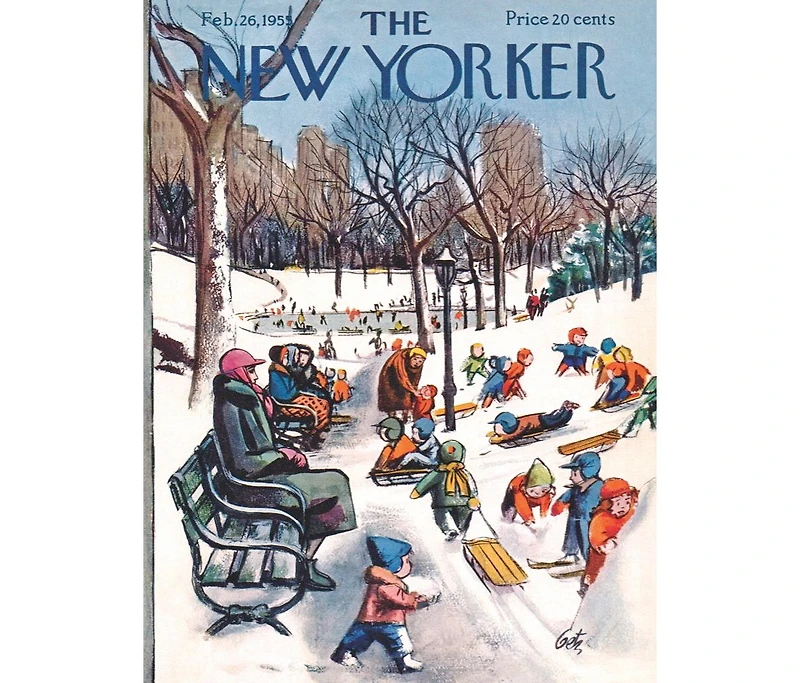 New York Puzzle Company Sledding in the Park 500 Piece Puzzle