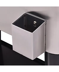 Mecale 80 Quart Patio Rolling Stainless Steel Ice Beverage Cooler