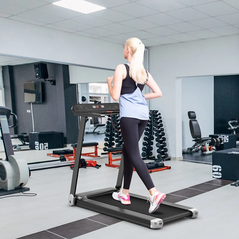 Folding Electric Compact Walking Treadmill with App Control and Built-in Speaker Home Exercise Machine
