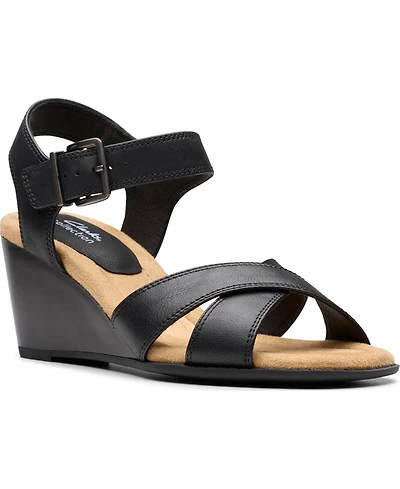 Clarks Collection Women's Emmalae Iris Wedge Sandals