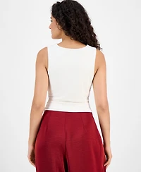 Bar Iii Women's Cowl-Neck Sleeveless Crepe Top, Exclusively at Macy's