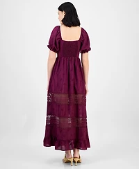And Now This Women's Square-Neck Embroidered Maxi Dress, Macy's Exclusive