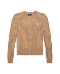 Polo Ralph Lauren Girls 7-16 Mini-Cable Cotton Cardigan