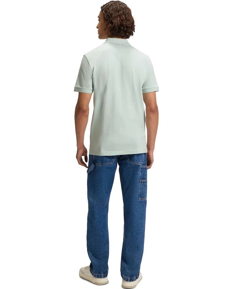 Boss by Hugo Men's Slim-Fit Stretch-Cotton Logo Patch Polo Shirt