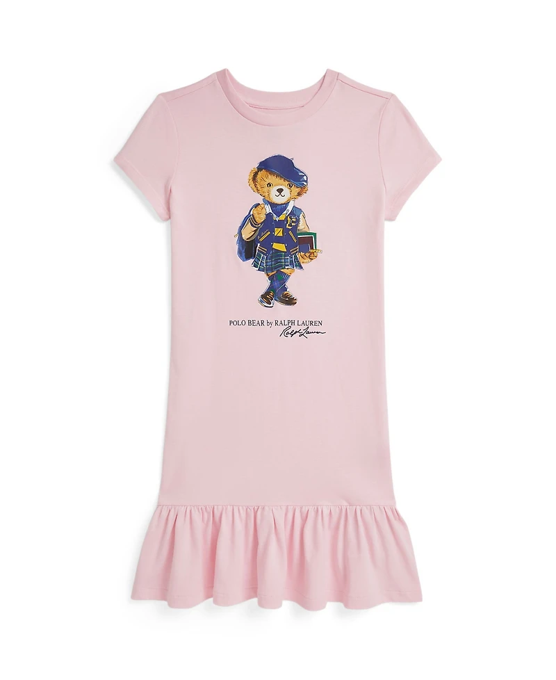 Polo Ralph Lauren Big Girls Bear Cotton Jersey Dress