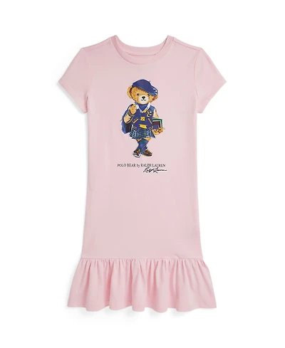 Polo Ralph Lauren Big Girls Bear Cotton Jersey Dress
