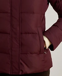 Lauren Ralph Lauren Women's Faux-Fur-Trim Collared Puffer Coat