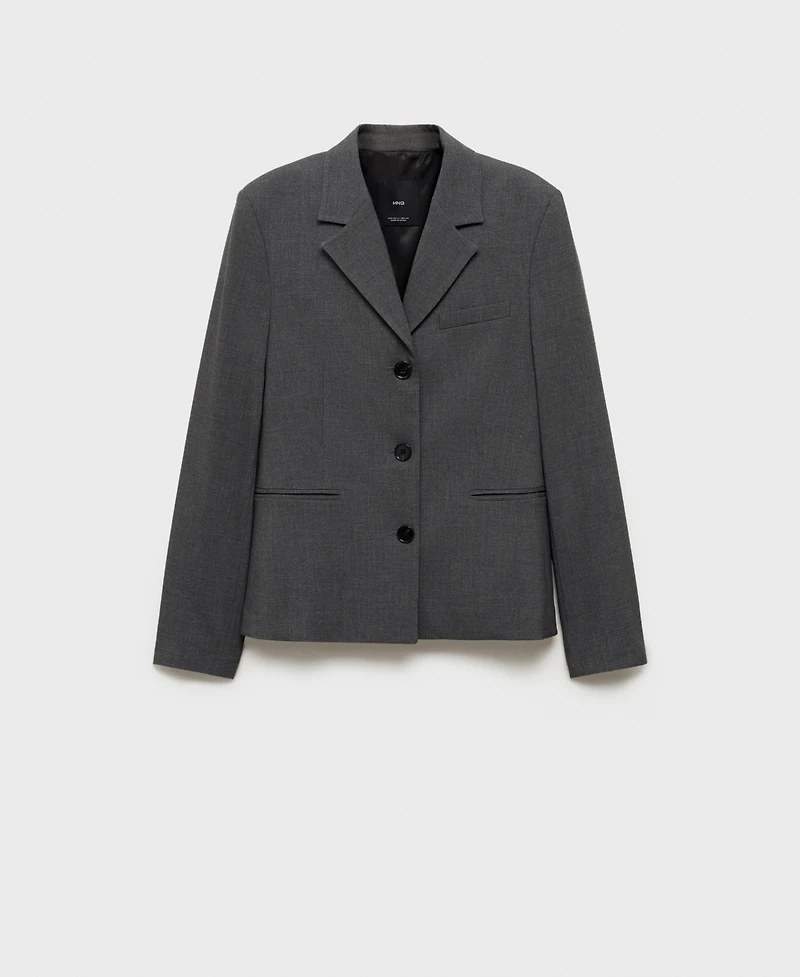Mango Women's Straight Button Suit Blazer