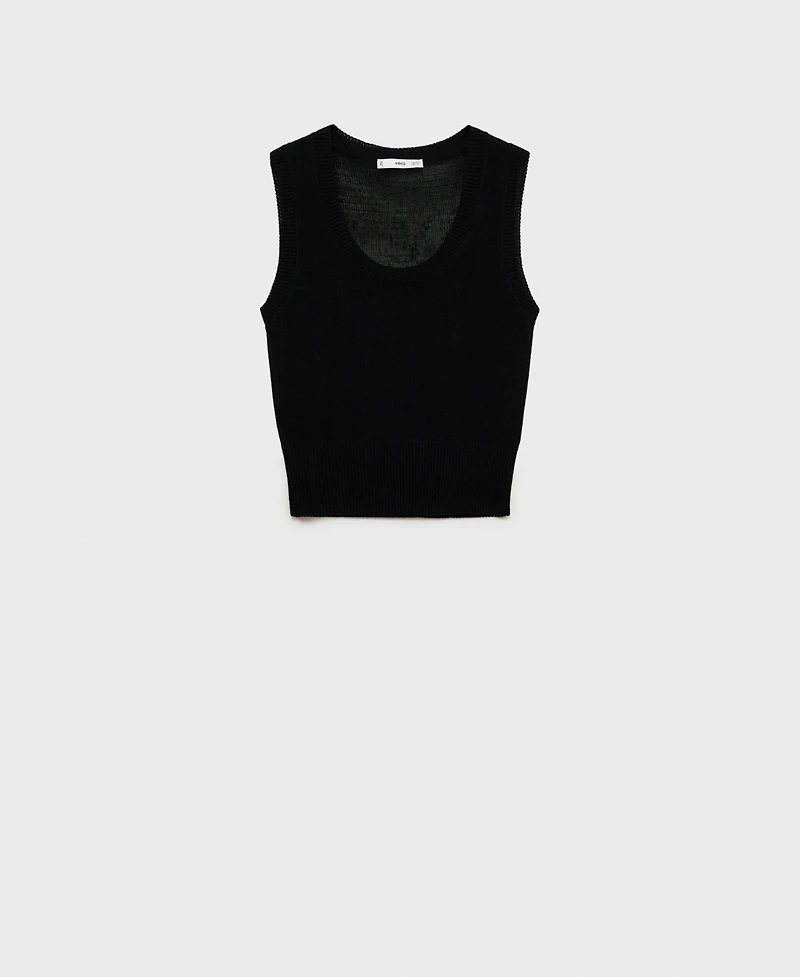 Mango Women's Low-Neck Knitted Top