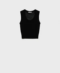 Mango Women's Low-Neck Knitted Top