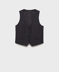 Mango Women's Linen-Blend Suit Vest