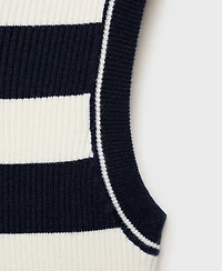 Mango Women's Striped Knit Top